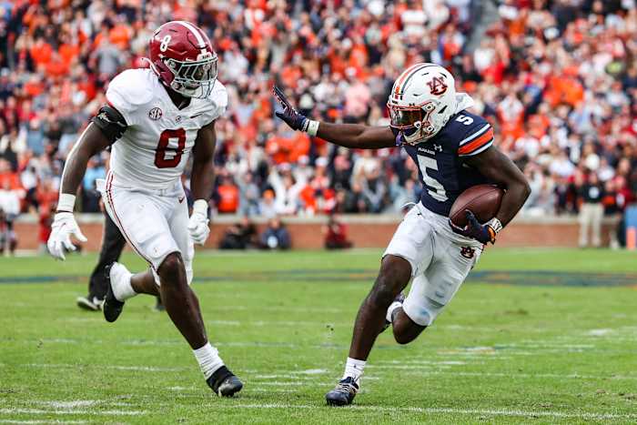 Kobe Hudson scores touchdown in Iron Bowl